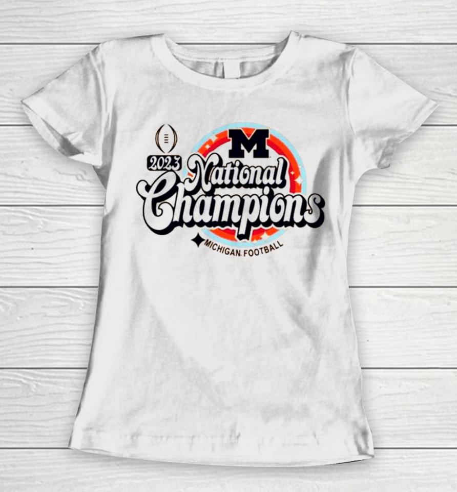 Maize Michigan Wolverines College Football Playoff 2023 National Champions Cropped Women T-Shirt