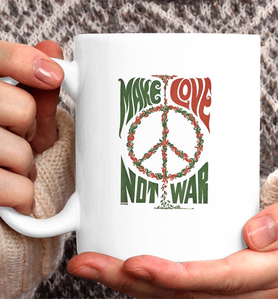 Make Love Not War Peace Vintage Coffee Mug