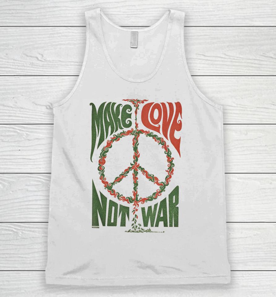 Make Love Not War Peace Vintage Unisex Tank Top