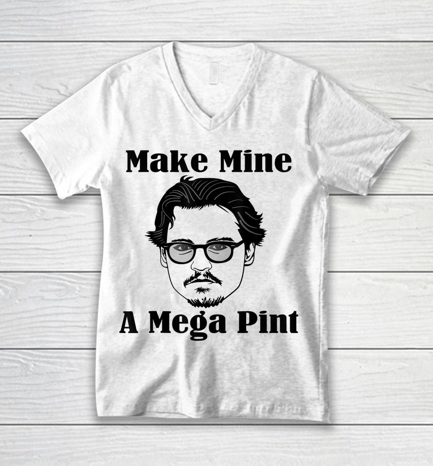 Make Mine A Mega Pint Unisex V-Neck T-Shirt