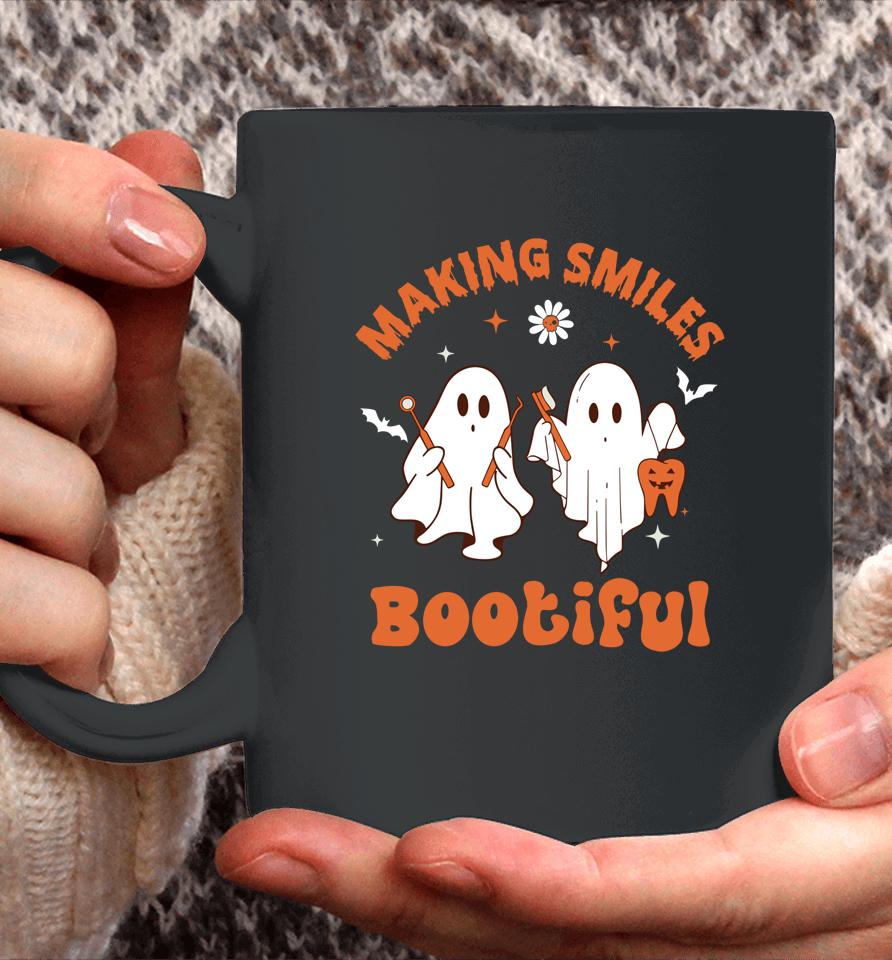 Making Smiles Bootiful Funny Ghost Dentist Halloween Dental Coffee Mug