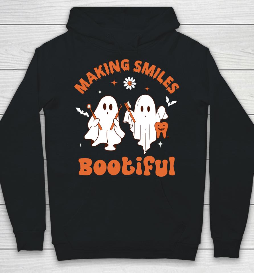 Making Smiles Bootiful Funny Ghost Dentist Halloween Dental Hoodie