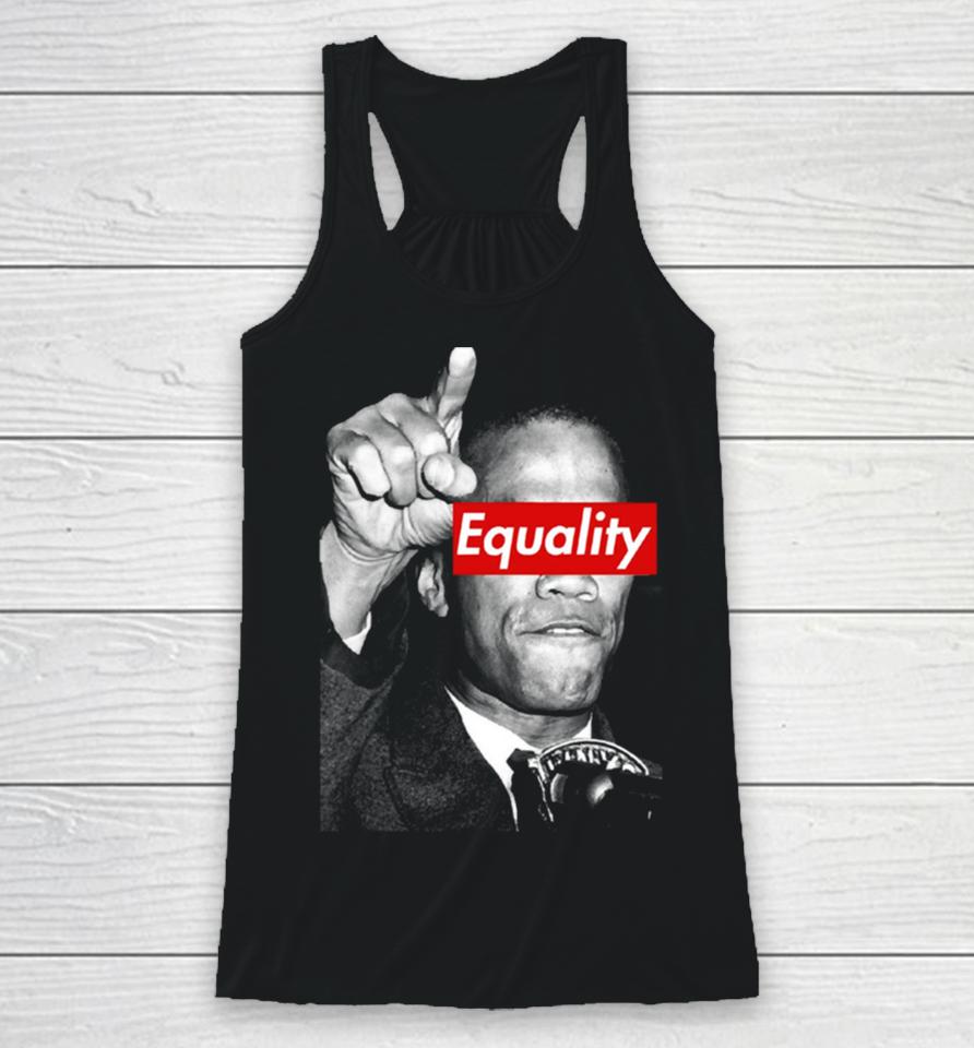 Malcolm X Equality No Racism Black Lives Matter Racerback Tank
