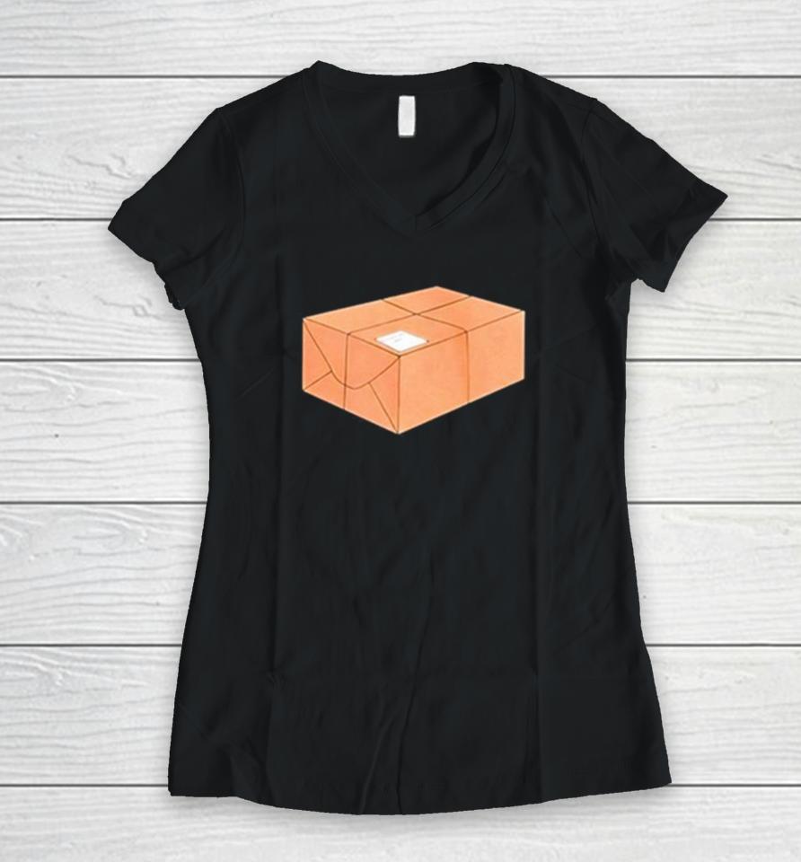 Male Package Handler Women V-Neck T-Shirt