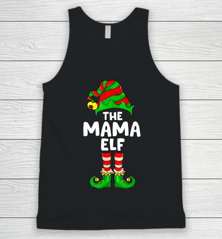 Mama Elf Matching Family Christmas Party Women Pajamas Unisex Tank Top