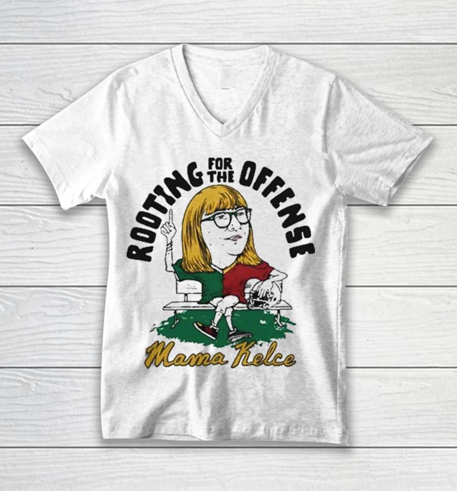 Mama Kelce Rooting For The Offense Unisex V-Neck T-Shirt