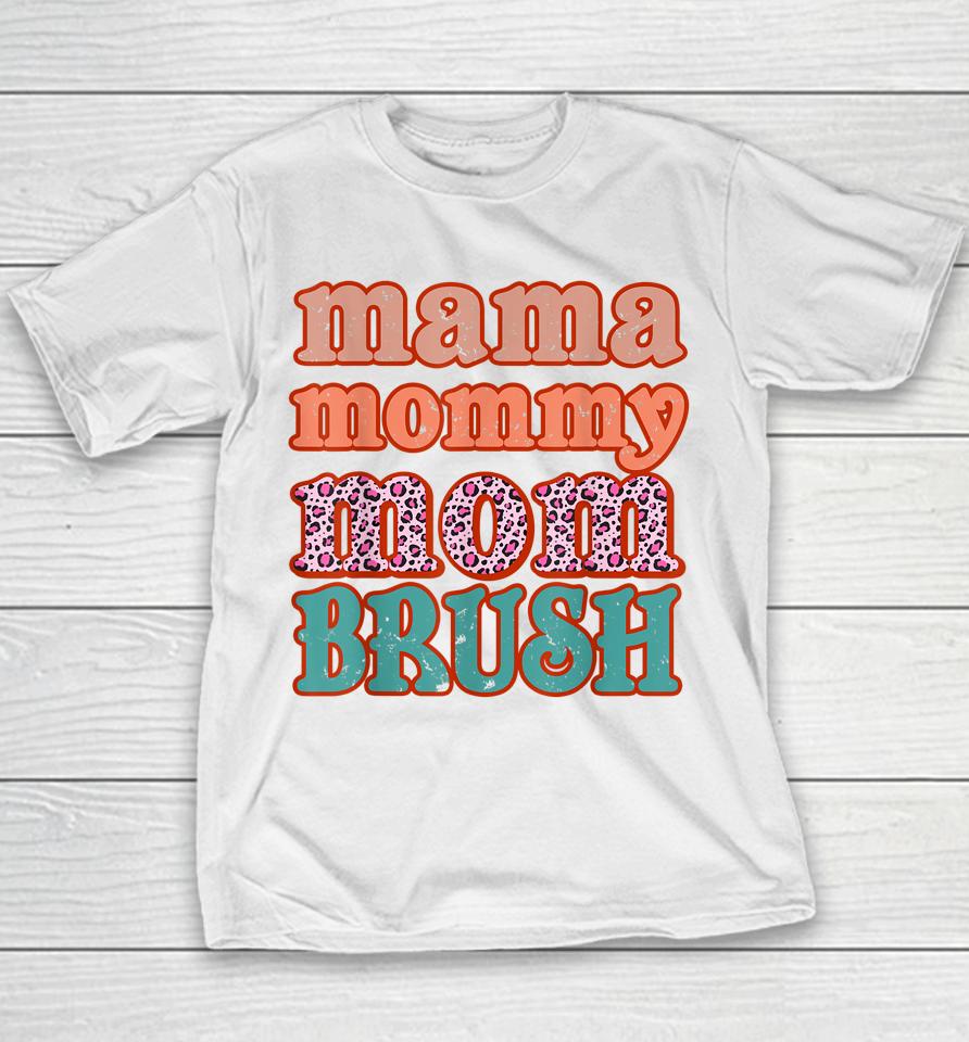 Mama Mommy Mom Bruh Vintage Leopard Youth T-Shirt