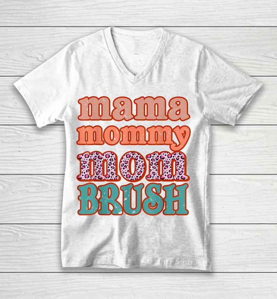 Mama Mommy Mom Bruh Vintage Leopard Unisex V-Neck T-Shirt