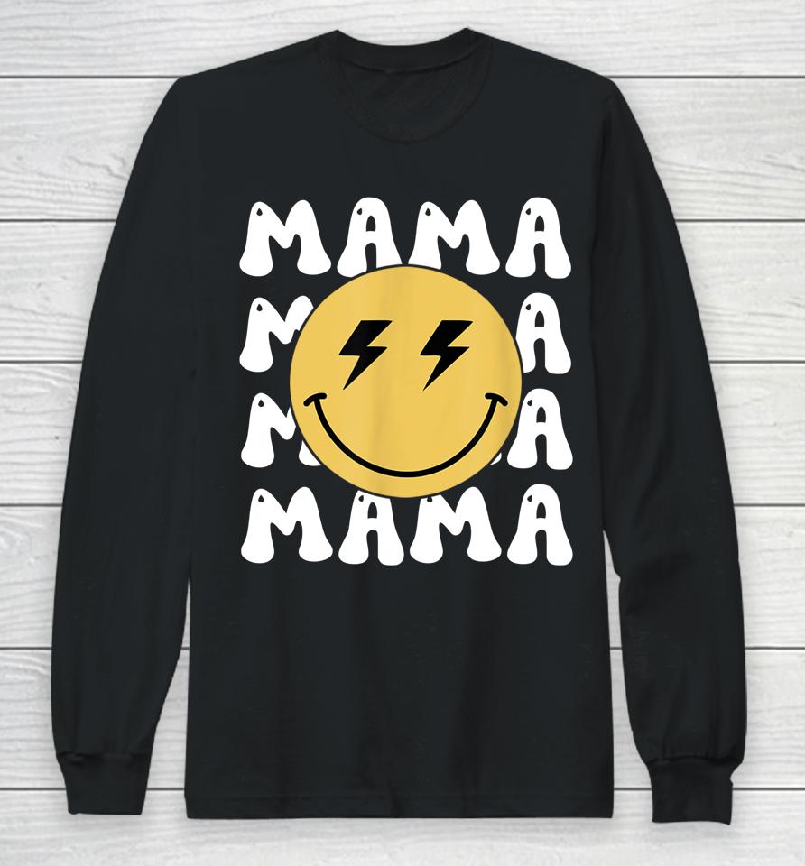 Mama One Happy Dude Birthday Theme Family Matching Bolt Face Long Sleeve T-Shirt