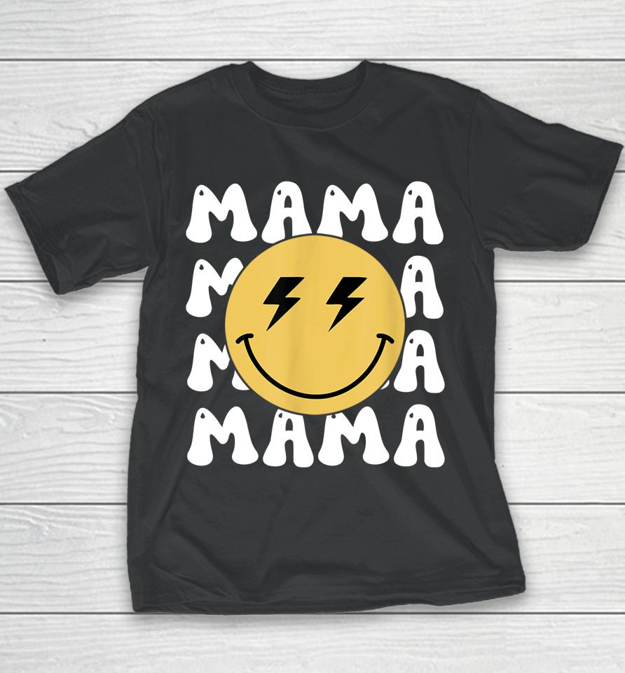 Mama One Happy Dude Birthday Theme Family Matching Bolt Face Youth T-Shirt