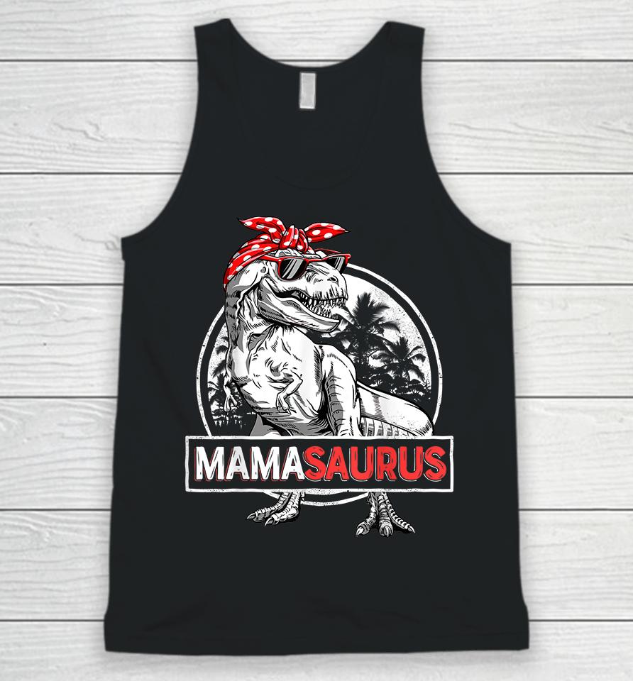 Mamasaurus T-Rex Dinosaur Funny Mama Saurus Mother's Family Unisex Tank Top