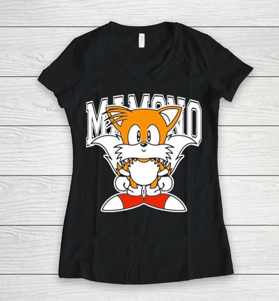 Mamono World Fox Tails Sonic Women V-Neck T-Shirt