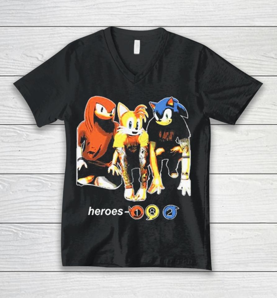 Mamono World Heroes 1Eight2 Unisex V-Neck T-Shirt