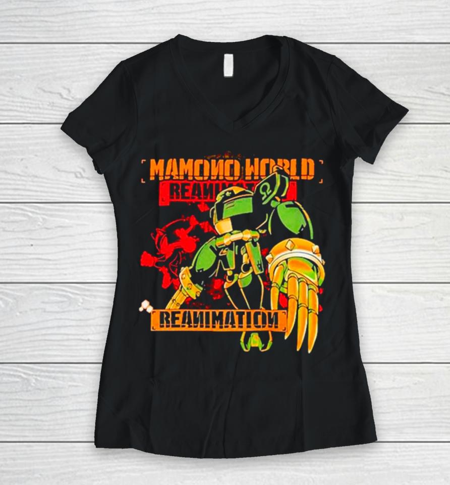 Mamono World Robo Reanimation Women V-Neck T-Shirt