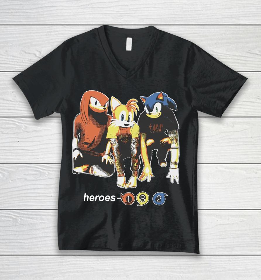 Mamono World Store Heroes 1Eight2 Unisex V-Neck T-Shirt