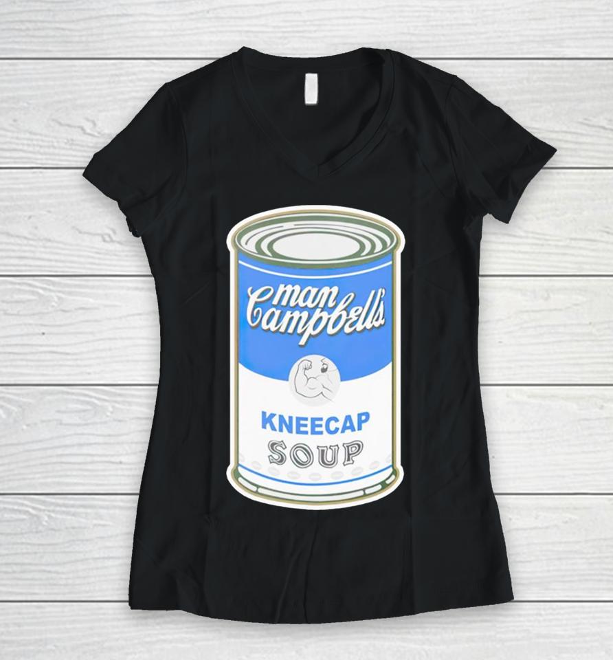 Man Campbell’s Kneecap Soup Women V-Neck T-Shirt