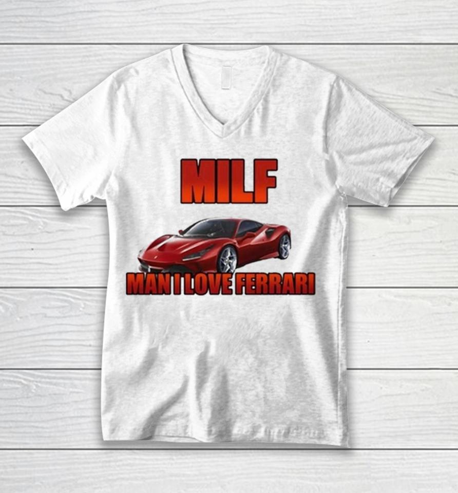 Man I Love Ferrari Unisex V-Neck T-Shirt