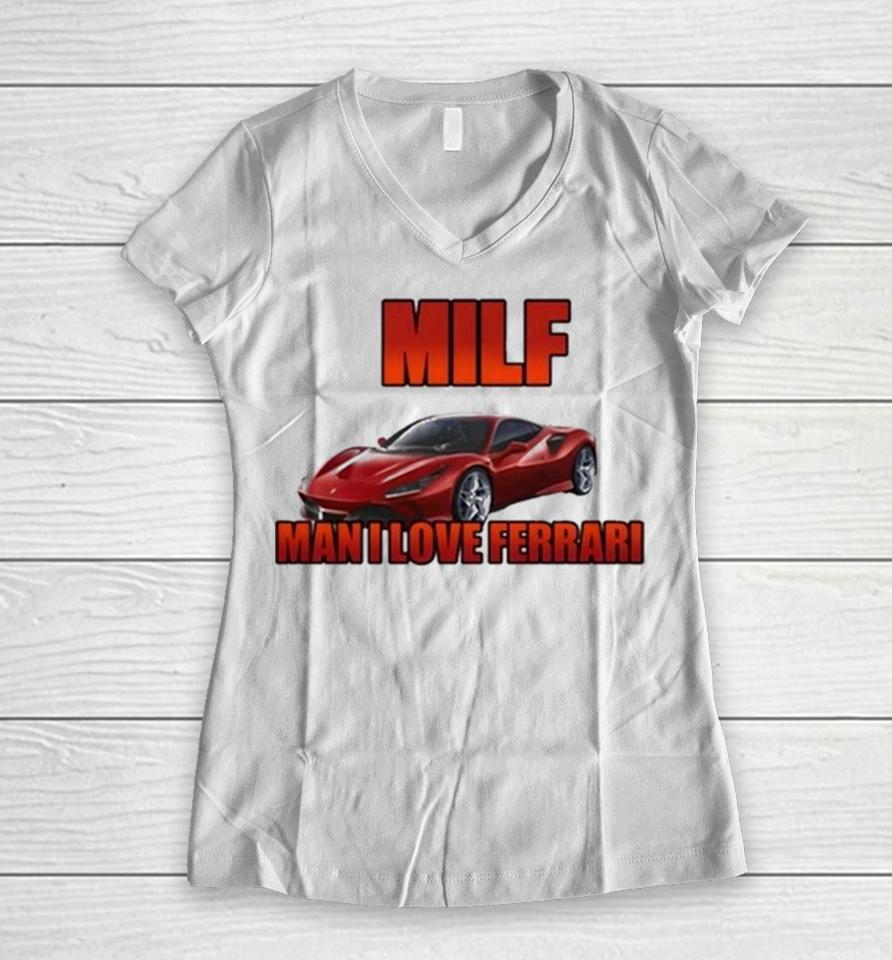 Man I Love Ferrari Women V-Neck T-Shirt