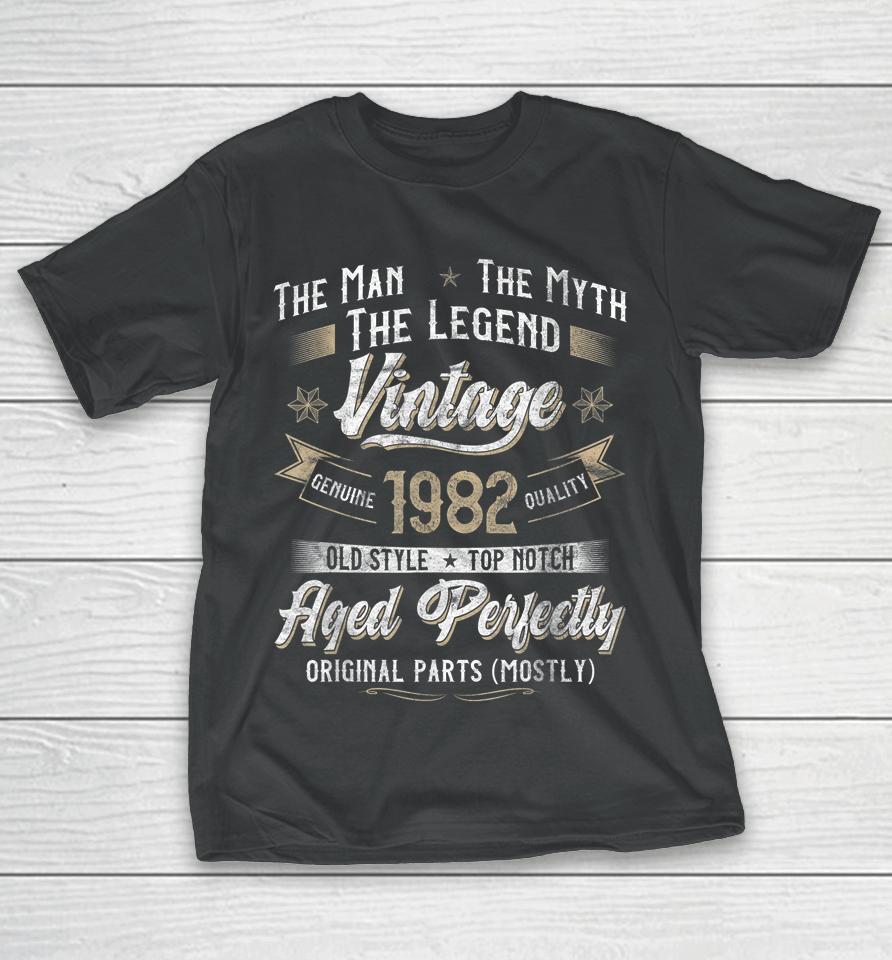 Man Myth Legend 40Th Birthday Gift Vintage 1982 40 Years Old T-Shirt
