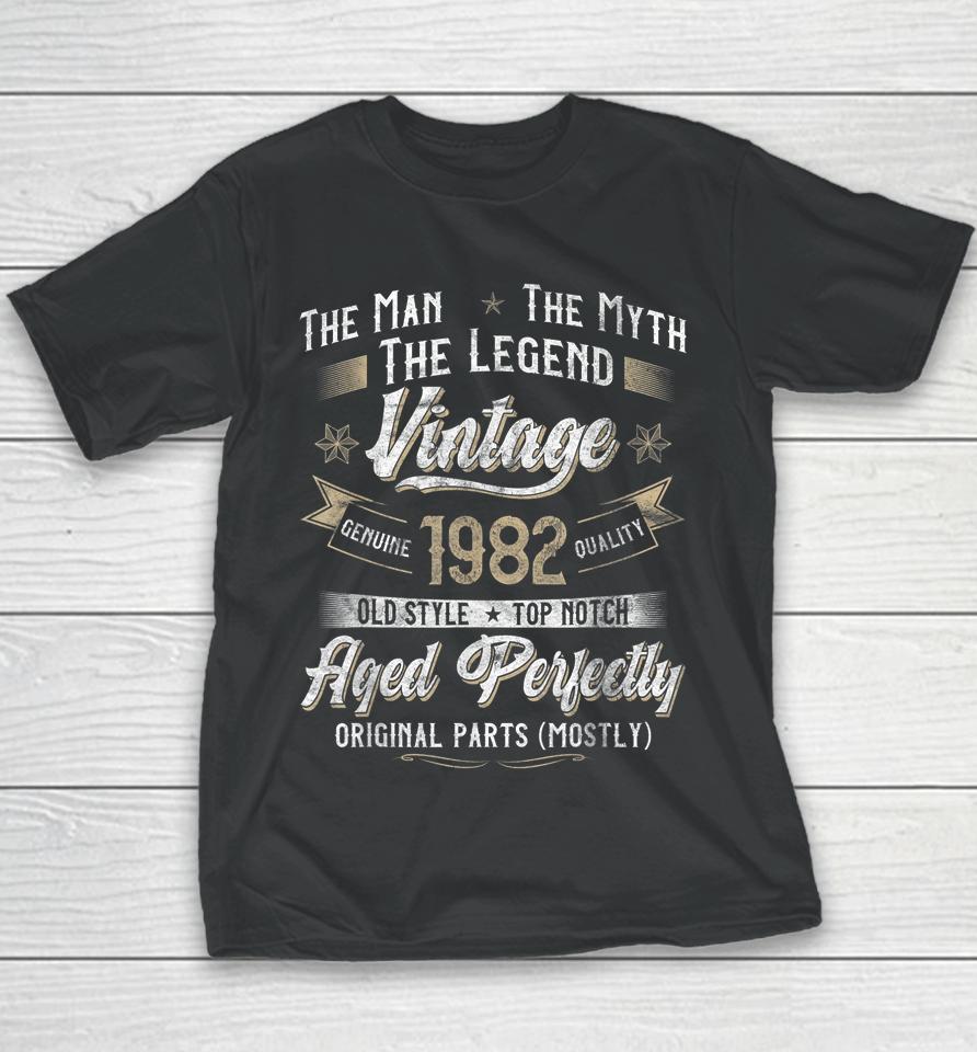 Man Myth Legend 40Th Birthday Gift Vintage 1982 40 Years Old Youth T-Shirt