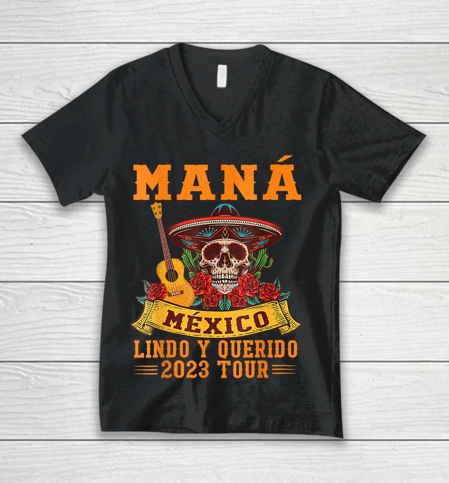 Mana 2023 Mexico Lindo Y Querido Unisex V-Neck T-Shirt