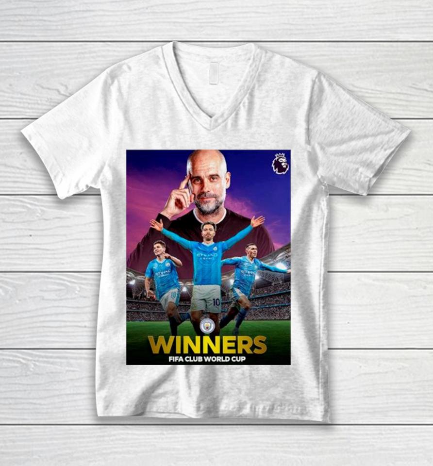 Manchester City Are Winners In The 2023 Fifa Club World Cup Final Unisex V-Neck T-Shirt