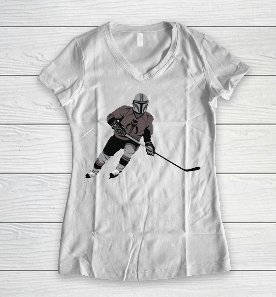 Mandalorian Hockey Women V-Neck T-Shirt