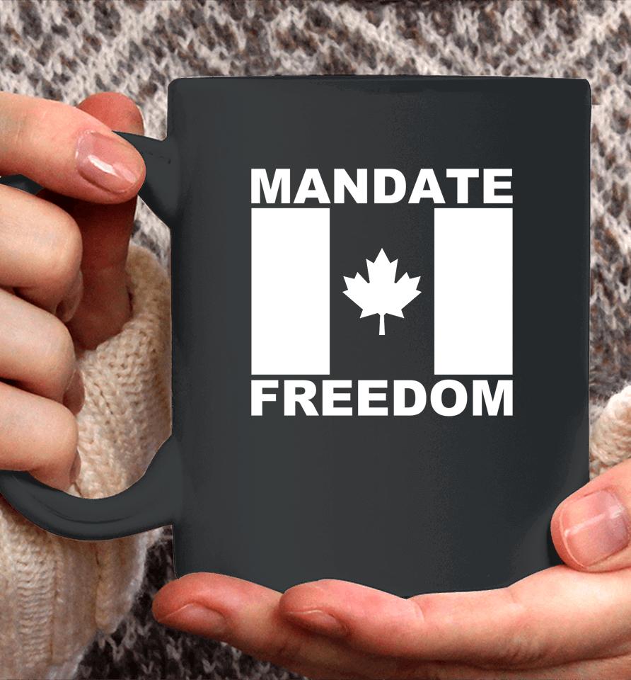 Mandate Freedom Usa Canada Flag Freedom Convoy Trucker 2022 Coffee Mug