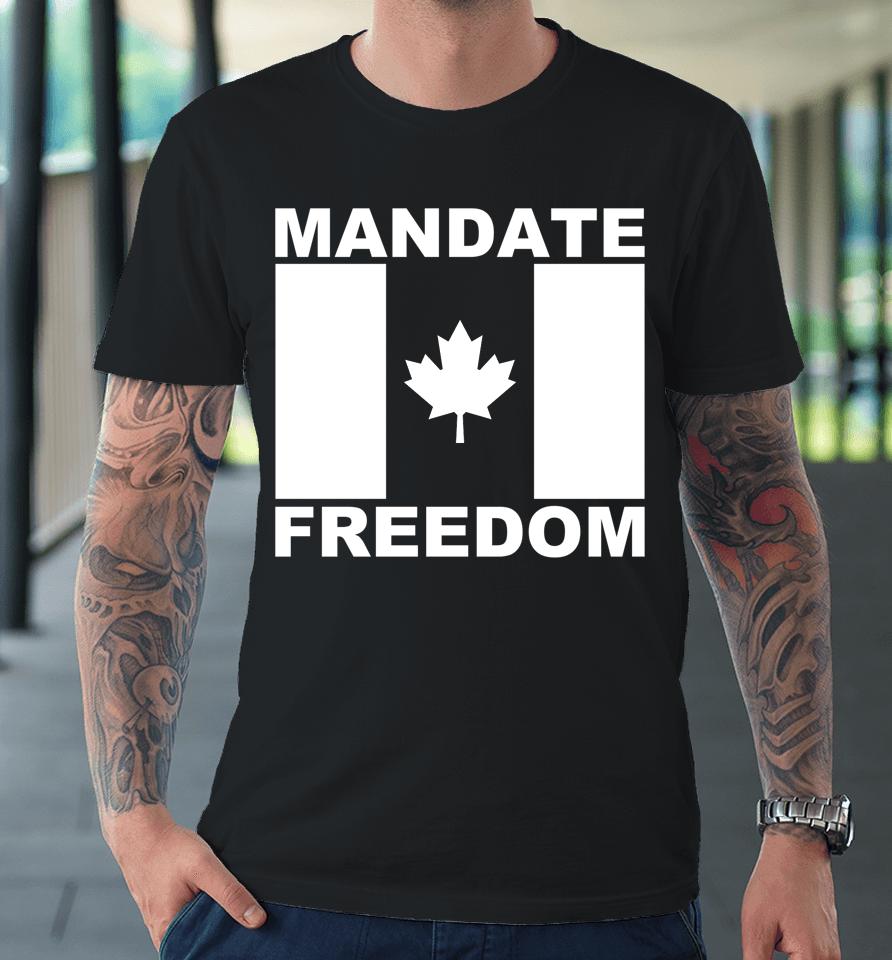 Mandate Freedom Usa Canada Flag Freedom Convoy Trucker 2022 Premium T-Shirt