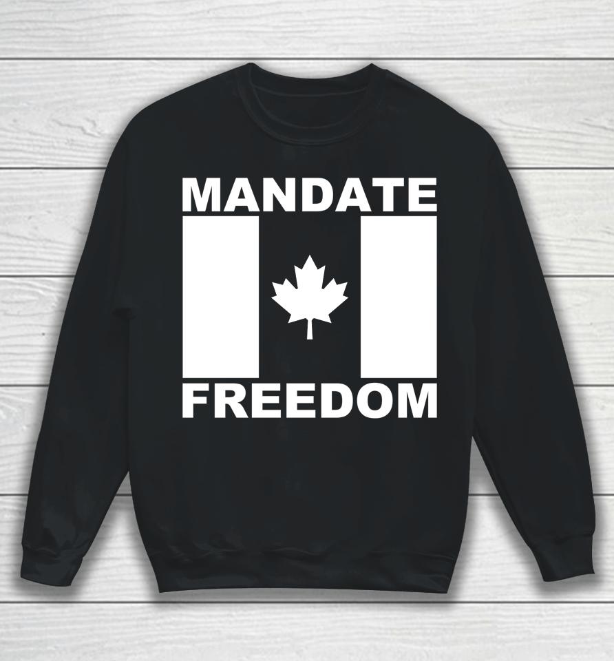 Mandate Freedom Usa Canada Flag Freedom Convoy Trucker 2022 Sweatshirt