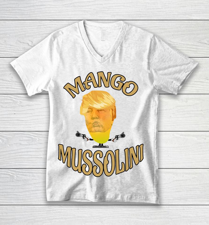 Mango Mussolini Unisex V-Neck T-Shirt