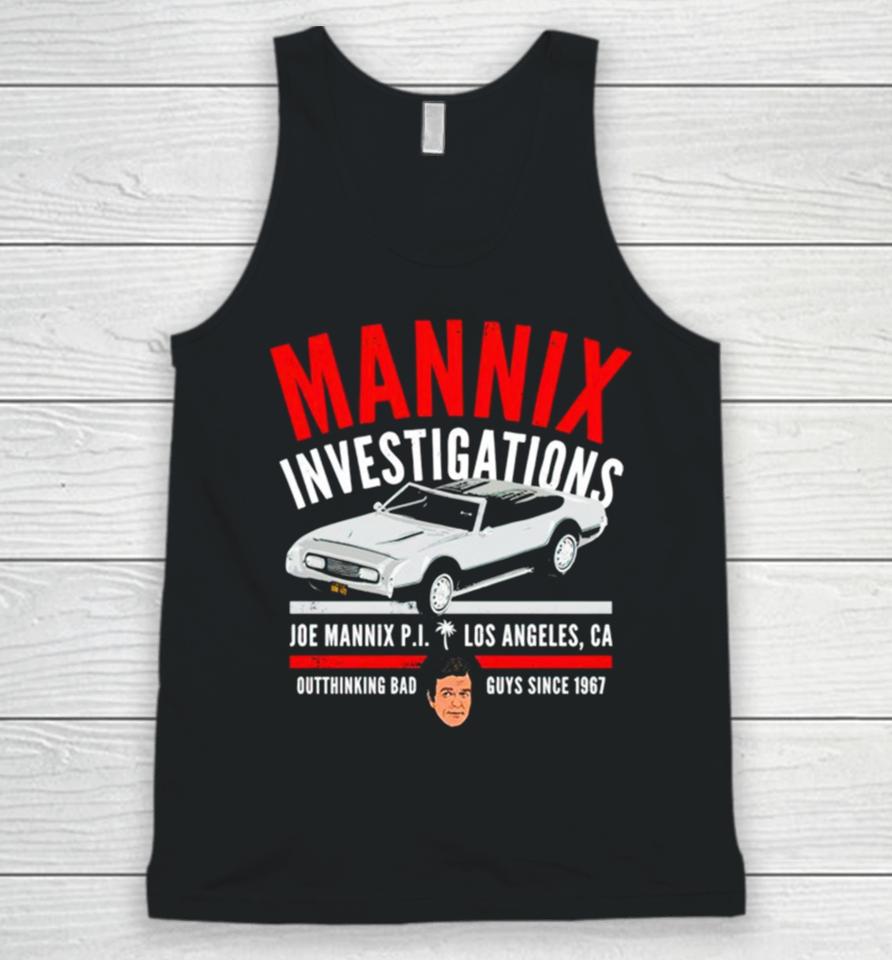 Mannix Investigations Joe Mannix Pi Los Angeles Ca Unisex Tank Top