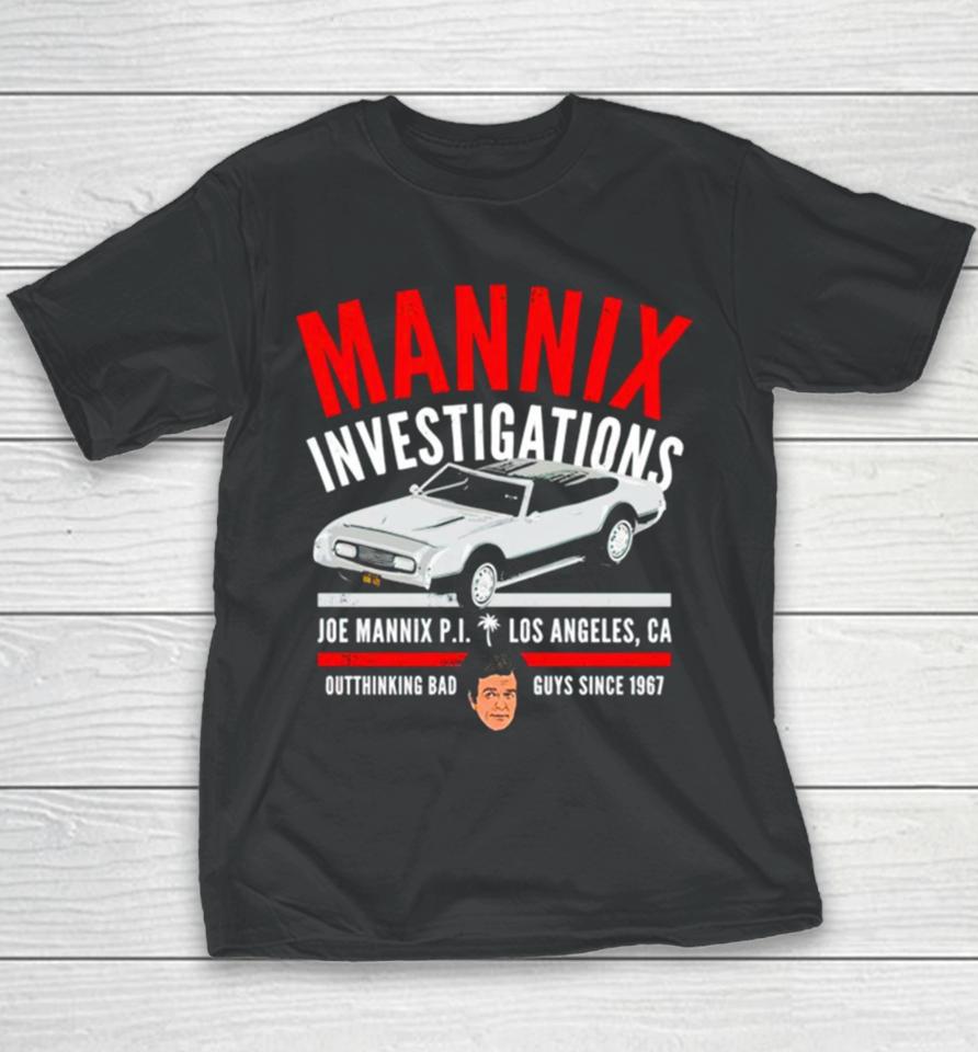 Mannix Investigations Joe Mannix Pi Los Angeles Ca Youth T-Shirt