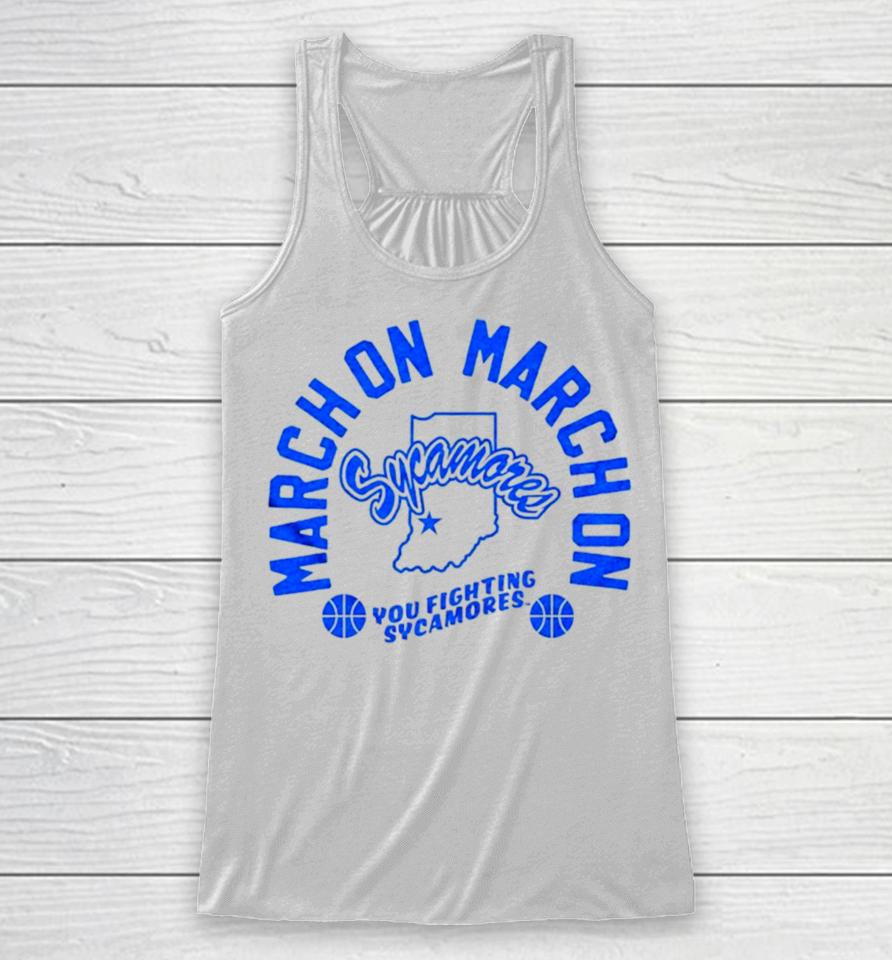 March On Sycamores ’24 You Fighting Sycamores Racerback Tank