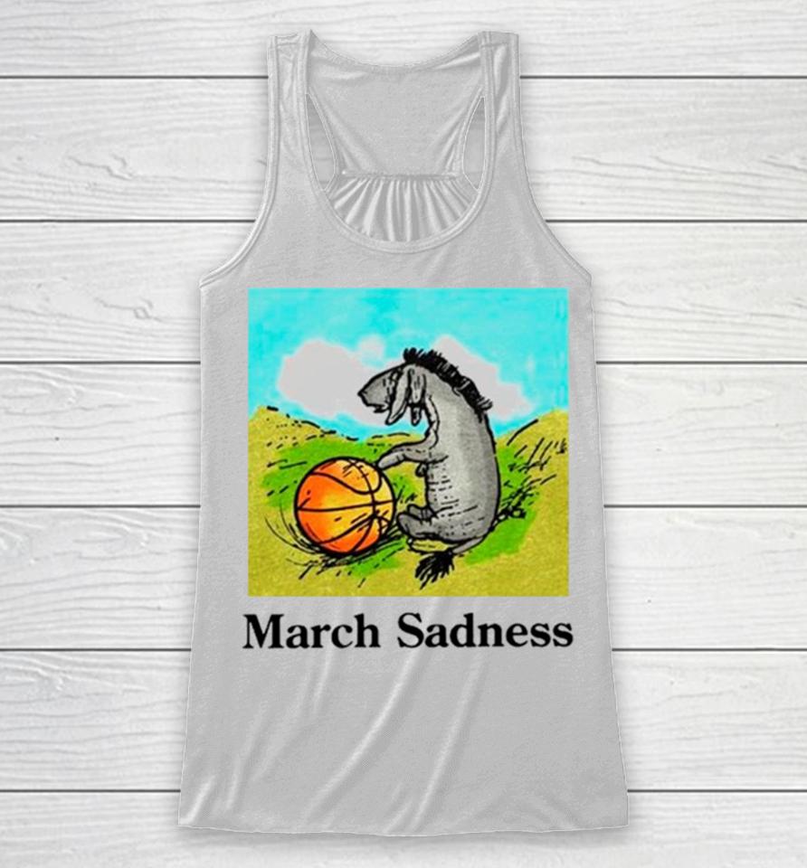 March Sadness Donkey Basketball Racerback Tank
