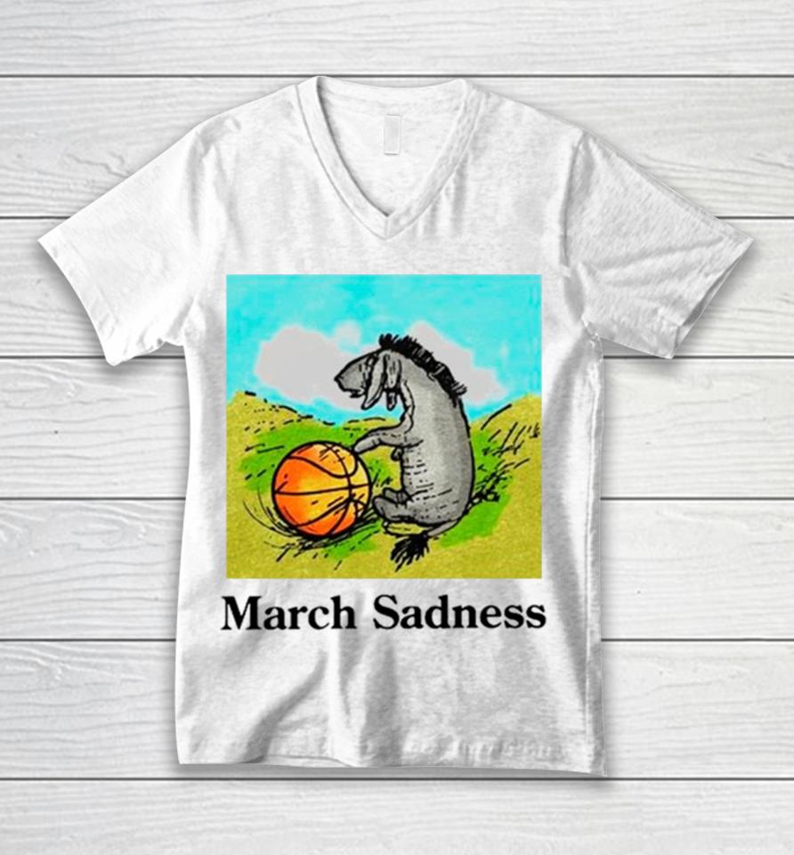 March Sadness Donkey Basketball Unisex V-Neck T-Shirt