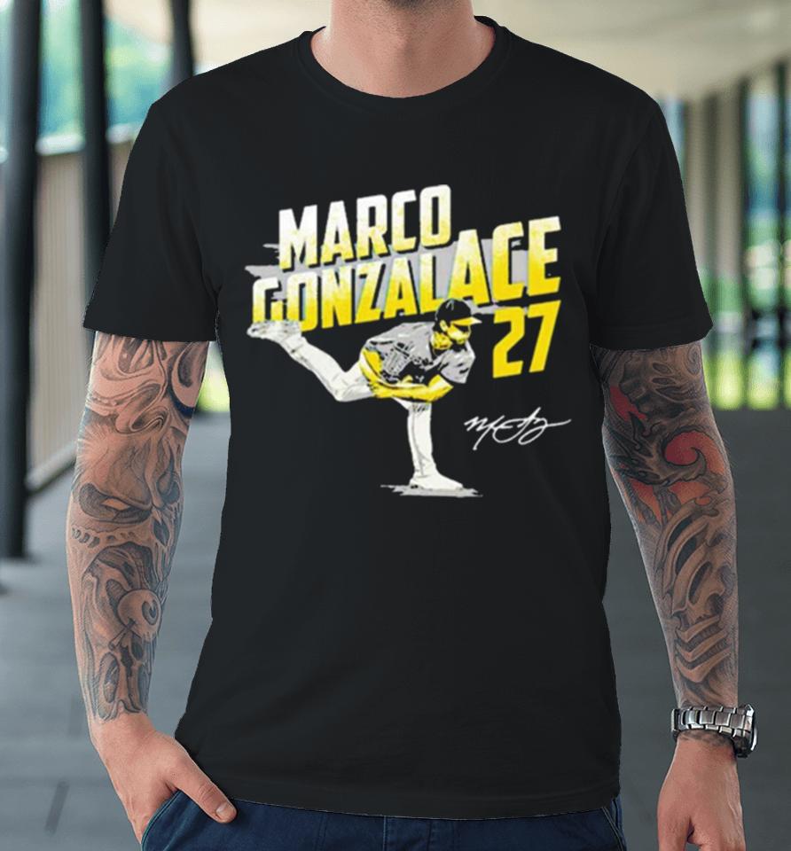 Marco Gonzalace Gonzales Pittsburgh Pirates Signature Premium T-Shirt