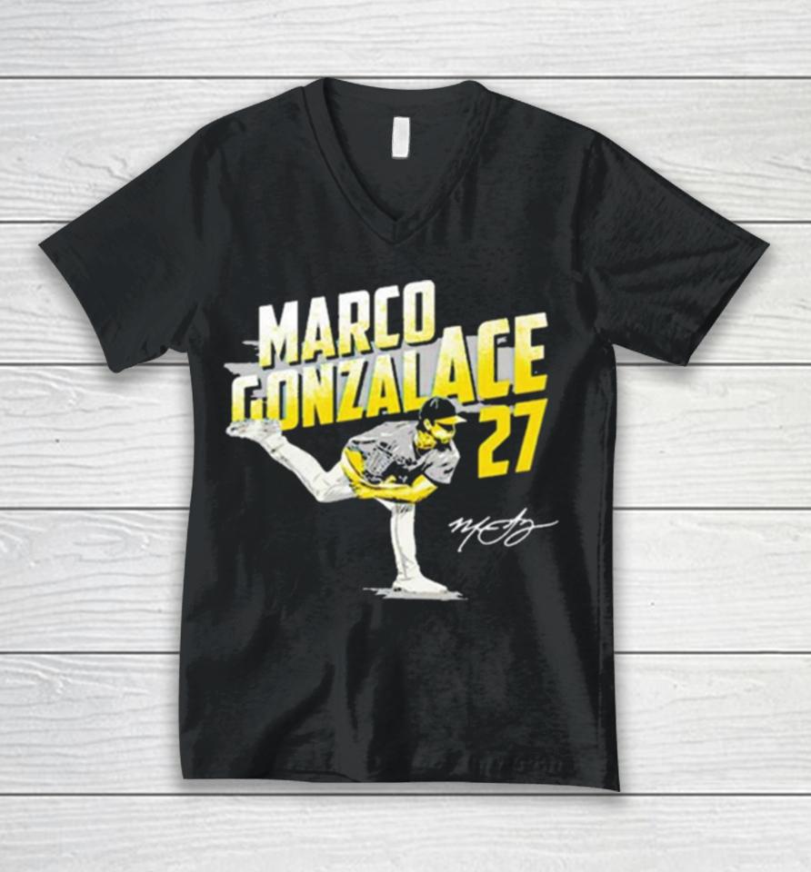 Marco Gonzalace Gonzales Pittsburgh Pirates Signature Unisex V-Neck T-Shirt