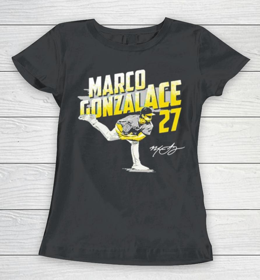 Marco Gonzalace Gonzales Pittsburgh Pirates Signature Women T-Shirt