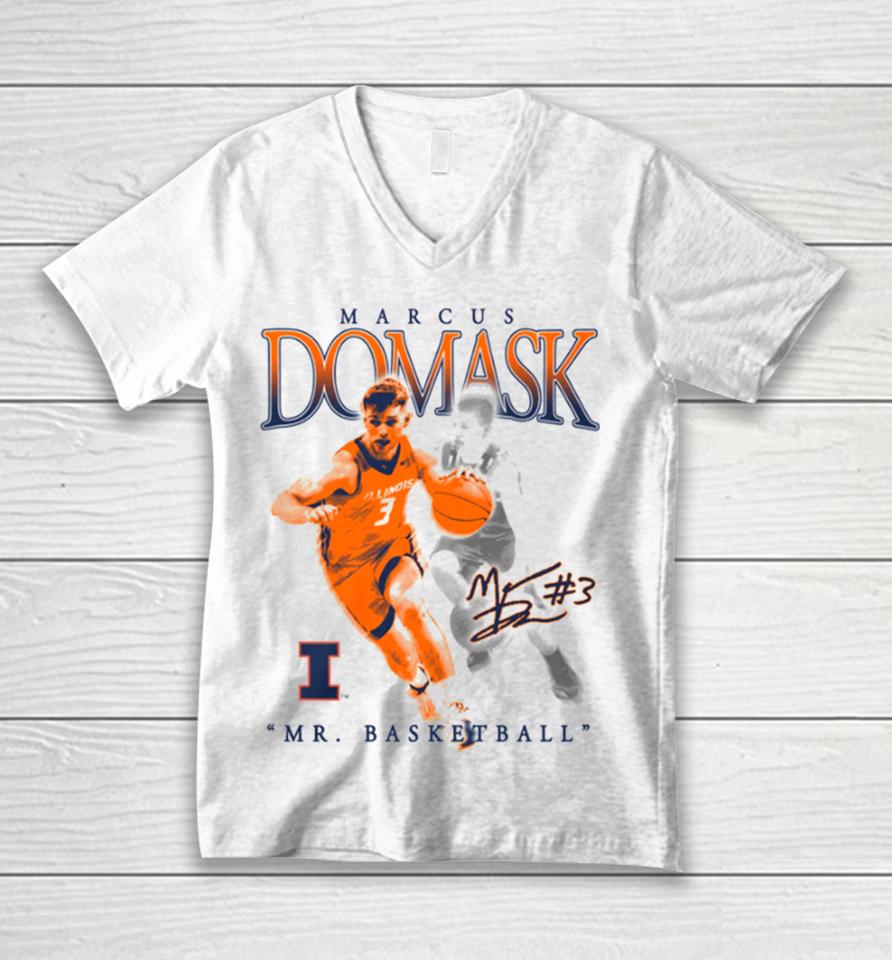 Marcus Domask Mr. Illinois Fighting Illini Basketball Tee Unisex V-Neck T-Shirt