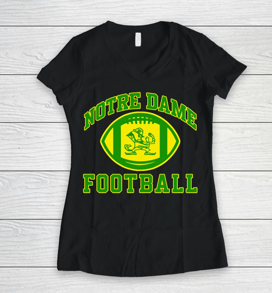 Marcus Freeman Notre Dame Football Women V-Neck T-Shirt
