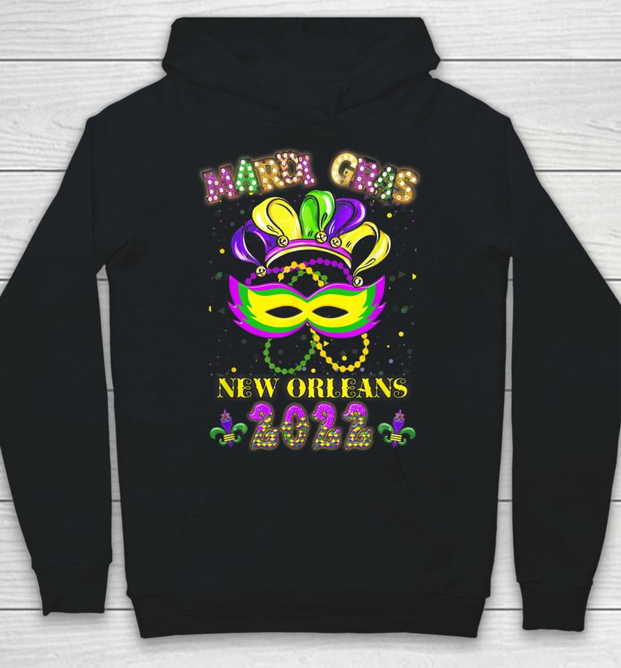 Mardi Gras 2022 New Orleans Costume Mask Design Hoodie