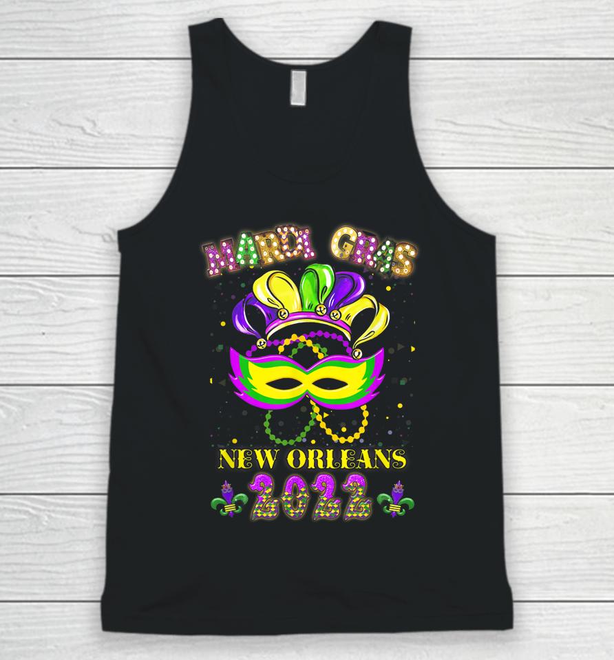 Mardi Gras 2022 New Orleans Costume Mask Design Unisex Tank Top