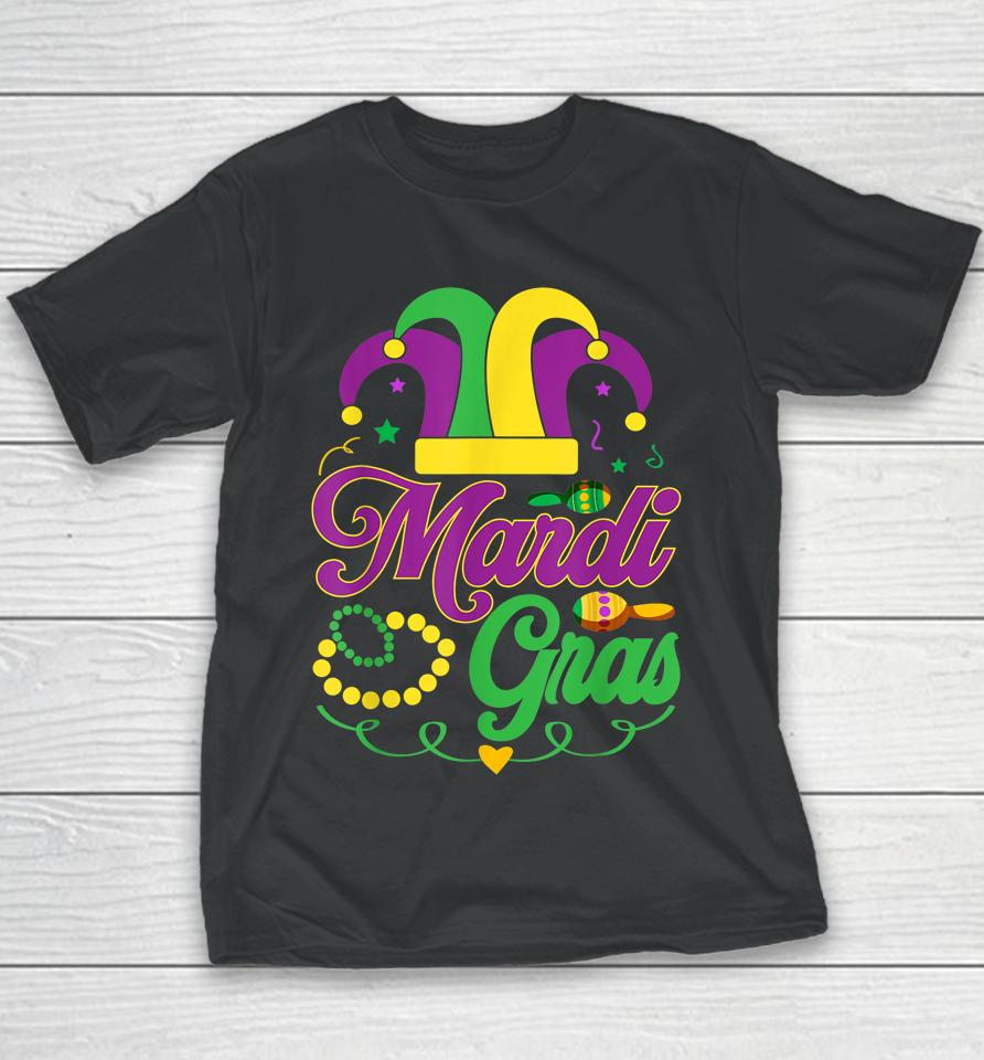 Mardi Gras 2022 Parade Party Let The Shenanigans Begin Youth T-Shirt