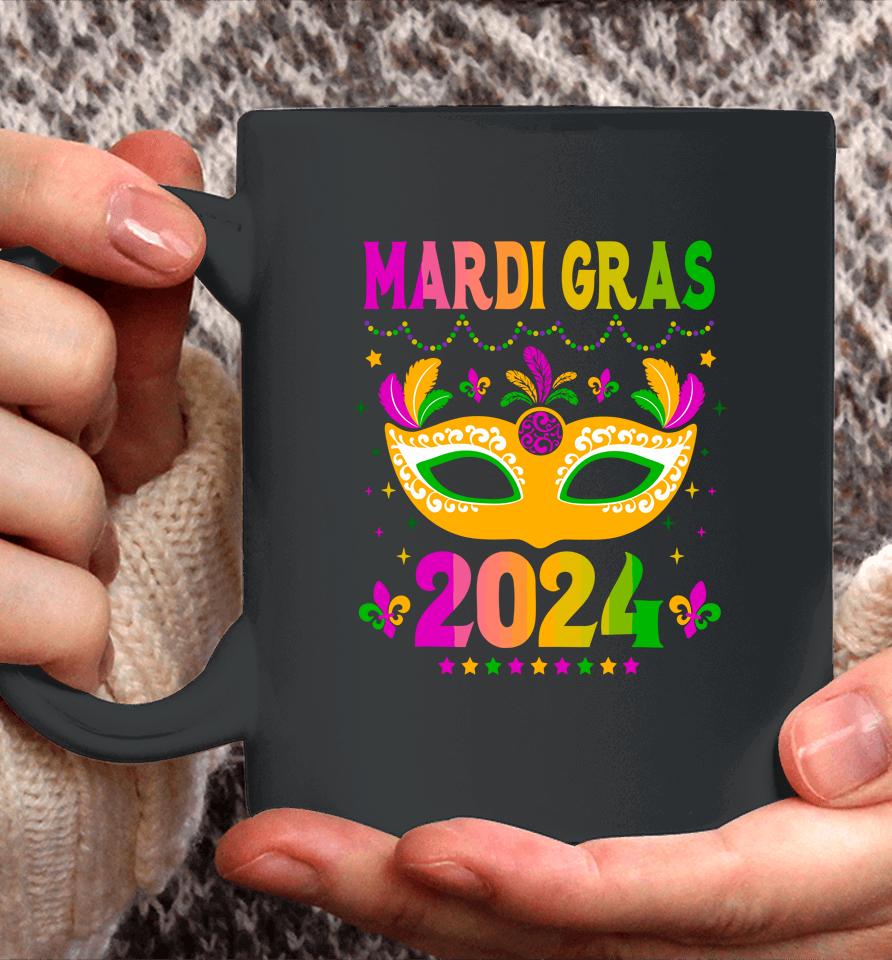 Mardi Gras 2024 Funny Mardi Gras Mask Costume Coffee Mug