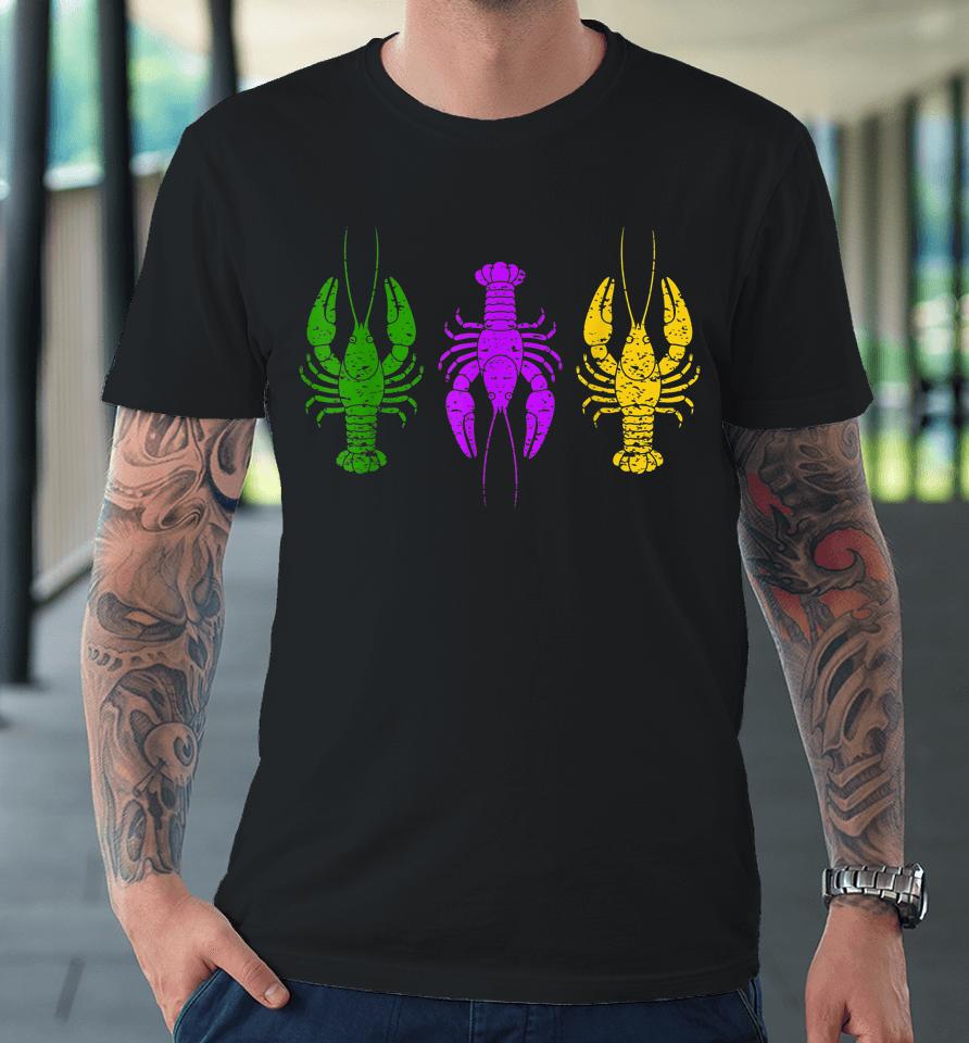 Mardi Gras Crawfish Jester Hat Bead New Orleans Gift Premium T-Shirt