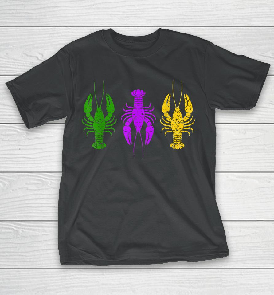 Mardi Gras Crawfish Jester Hat Bead New Orleans Gift T-Shirt