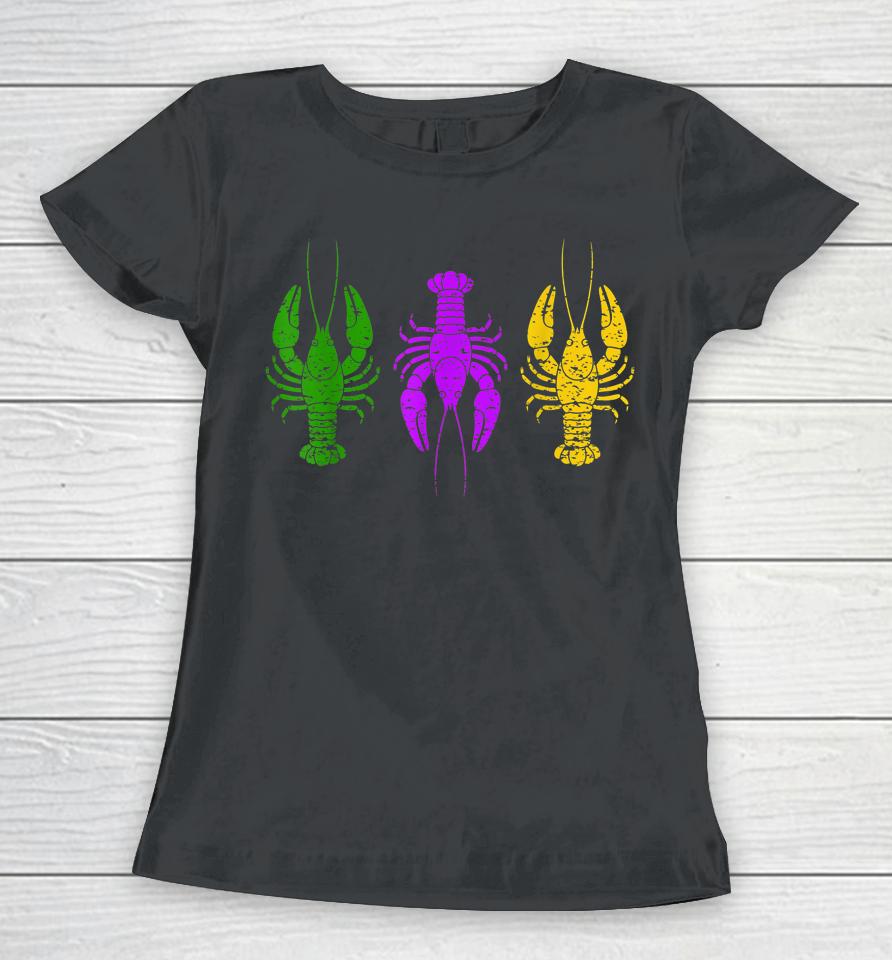 Mardi Gras Crawfish Jester Hat Bead New Orleans Gift Women T-Shirt