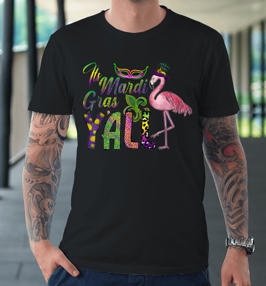 Mardi Gras Flamingo Premium T-Shirt