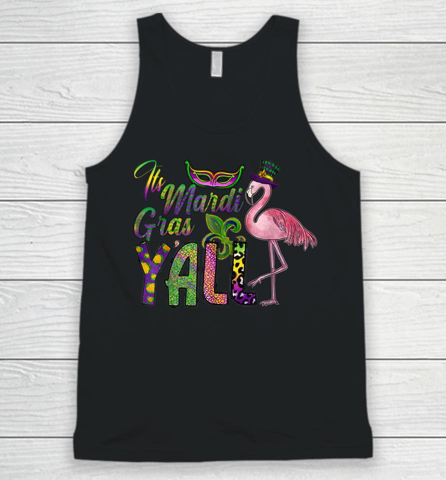 Mardi Gras Flamingo Unisex Tank Top